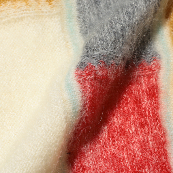 Beams Plus Crew Color Block - White