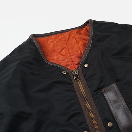 REVERSIBLE MA-1 LINER JACKET - BLACK