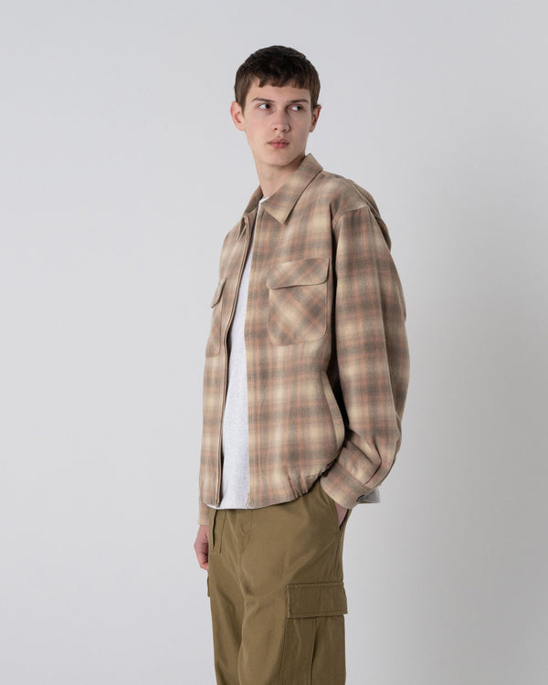 Made for Japan Zip Up Jacket - Beige/Rose
