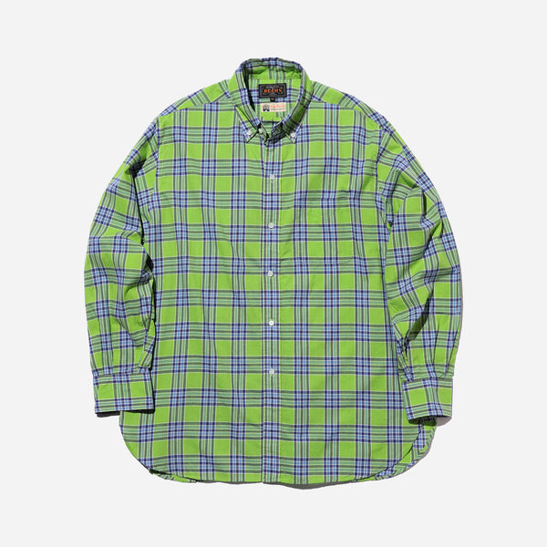 CLASSIC B.D SUPER MADRAS CHECKED SHIRT - GREEN/BLUE