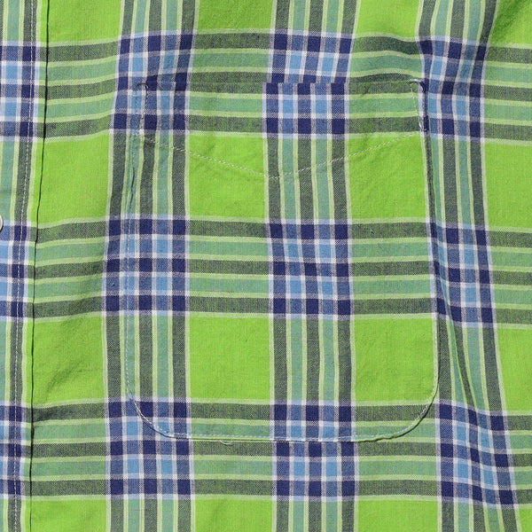 CLASSIC B.D SUPER MADRAS CHECKED SHIRT - GREEN/BLUE