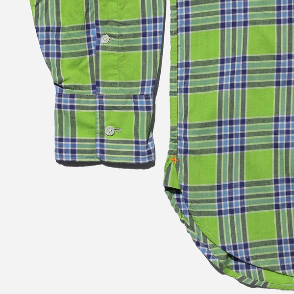 CLASSIC B.D SUPER MADRAS CHECKED SHIRT - GREEN/BLUE