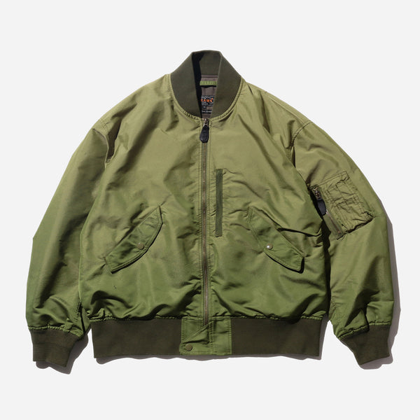 IRIDESCENT MIL FLIGHT JACKET - OLIVE