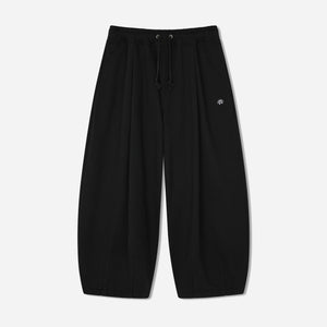Anglan - STEADY SWEAT BALLOON PANTS - BLACK -  - Main Front View