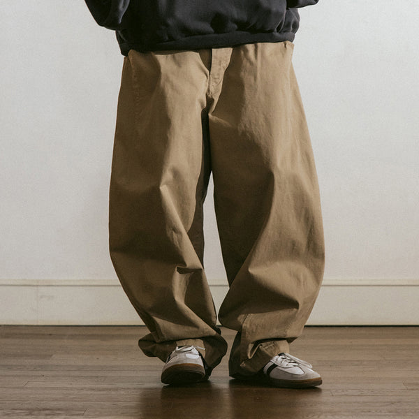 PIT POCKET DART CHINO BALLOON PANT - BEIGE