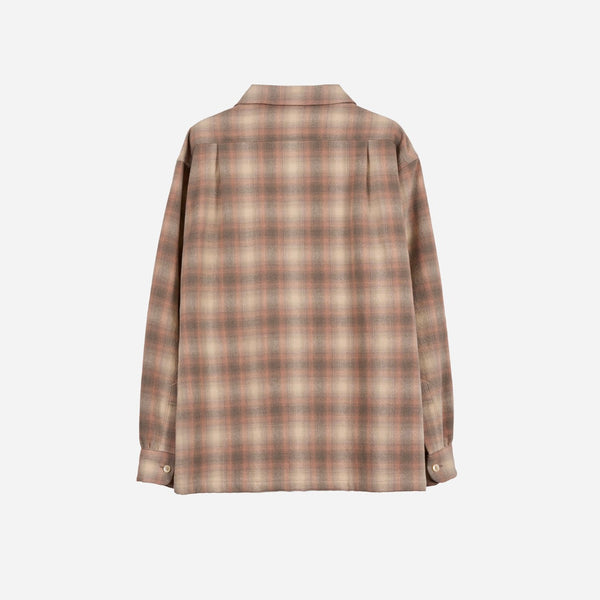 Pendleton Made for Japan Open Collar Shirt - Beige/Rose