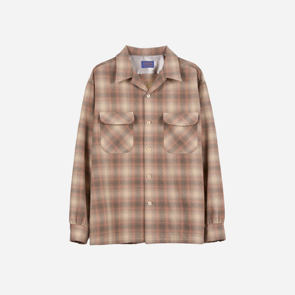 Pendleton Made for Japan Open Collar Shirt - Beige/Rose