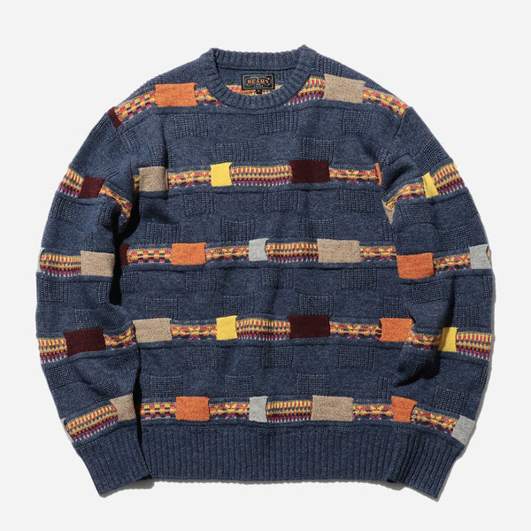 JACQUARD FAIR ISLE STRIPE JUMPER - GREY MULTI