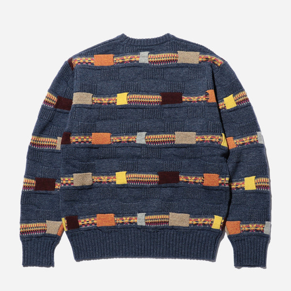 JACQUARD FAIR ISLE STRIPE JUMPER - GREY MULTI