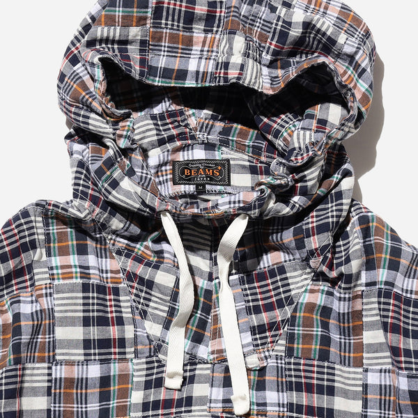 MIL SMOCK PATCHWORK JACKET - NAVY/MULTI