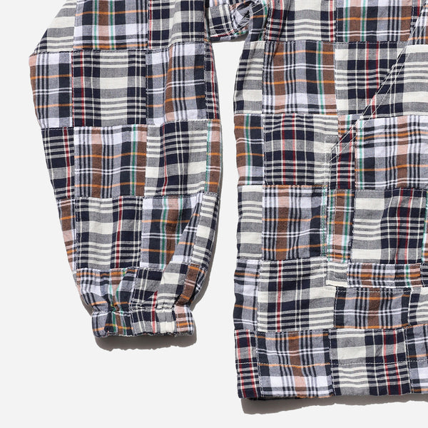 MIL SMOCK PATCHWORK JACKET - NAVY/MULTI