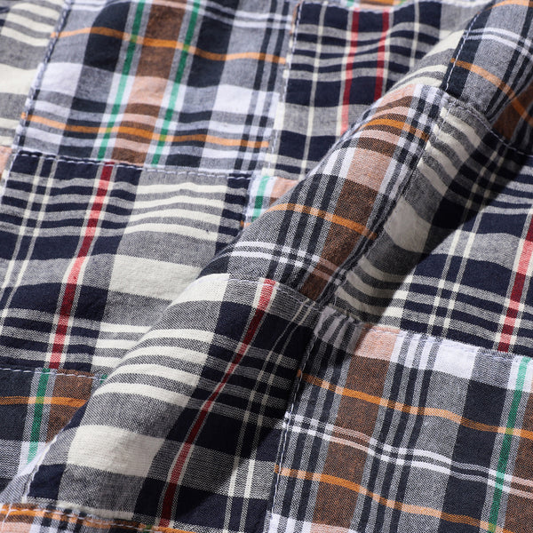 MIL SMOCK PATCHWORK JACKET - NAVY/MULTI