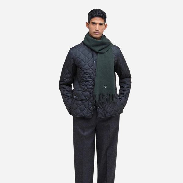Barbour Lambswool Scarf - Forest Green