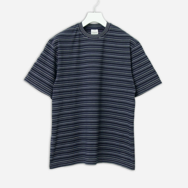 RANDOM BORDER T-SHIRT - BLACK/NAVY
