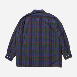 Beams+ - OPEN COLLAR MADRAS CHECKED SHIRT - PURPLE/GREEN-RED -  - Alternative View 1