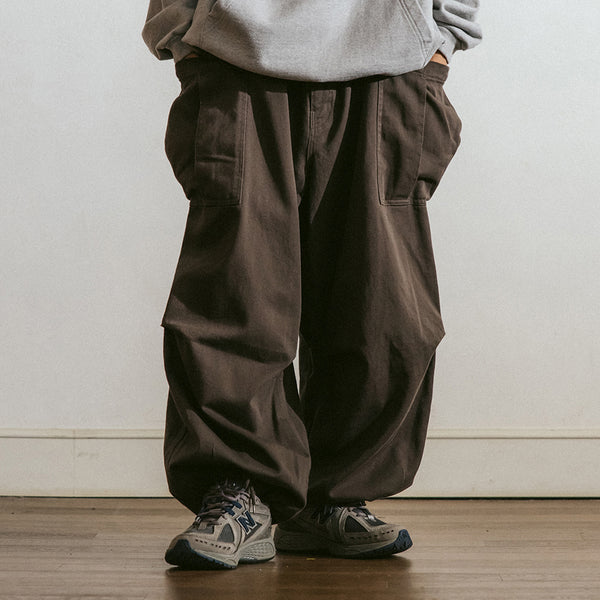JUNGLE CARGO BALLOON PANT - DARK BROWN
