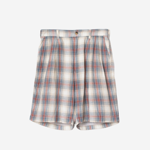 Pendleton - TWO-PLEAT SHORTS - RUST/NAVY -  - Main Front View