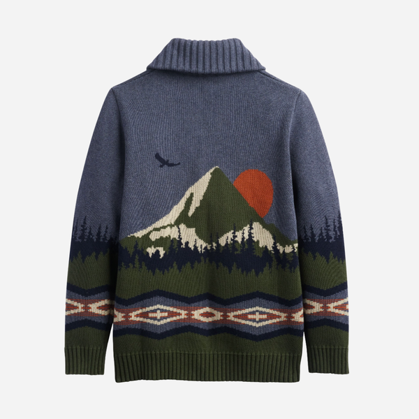 Pendleton Mountain Cotton Cardigan - Blue