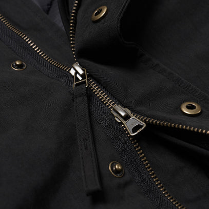 OSCAR SHORT FISHTAIL PARKA JACKET - BLACK