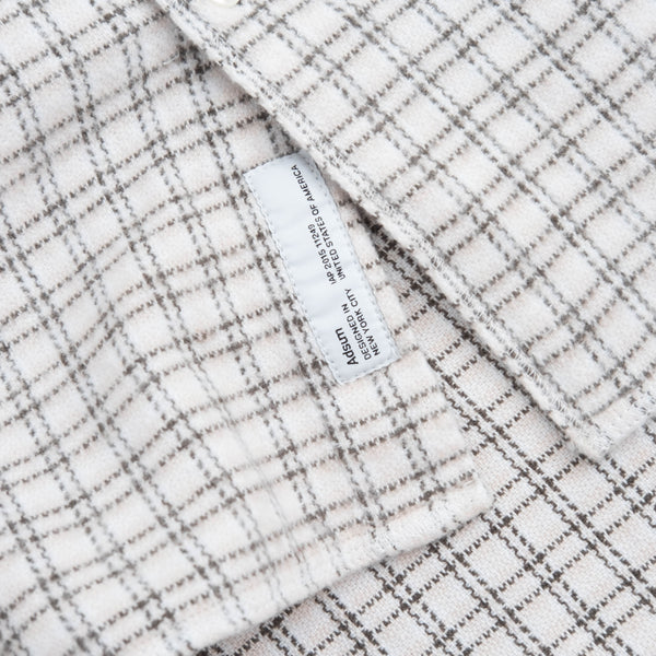 SEAM FLANNEL SHIRT - WHITE