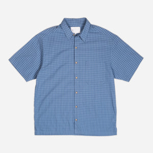 Adsum - BREEZER SUMMER SHIRT - BLUE CHECK -  - Main Front View