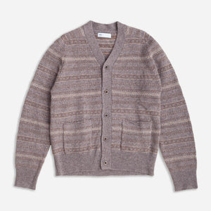 Adsum - NORDIC CARDIGAN - BROWN -  - Main Front View