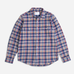 Adsum - CLASSIC PLAID WORKSHIRT - GREEN CHECK -  - Main Front View