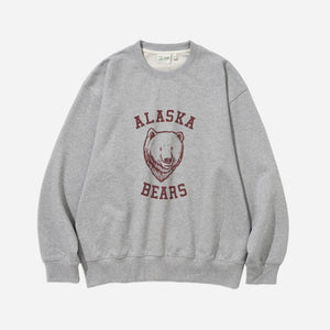 Uniform Bridge - ALASKA BEARS SWEATSHIRT - GREY  MELANGE -  - Main Front View