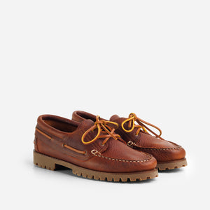 Arrow Moccasin Company - Arrow Moccasin Marblehead Boat Shoe - Pebble Whiskey -  - Alternative View 1