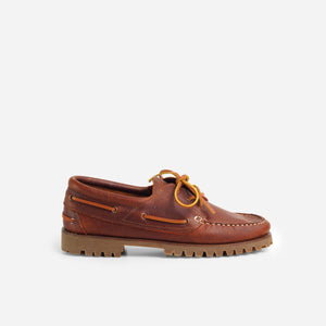Arrow Moccasin Company - Arrow Moccasin Marblehead Boat Shoe - Pebble Whiskey -  - Main Front View