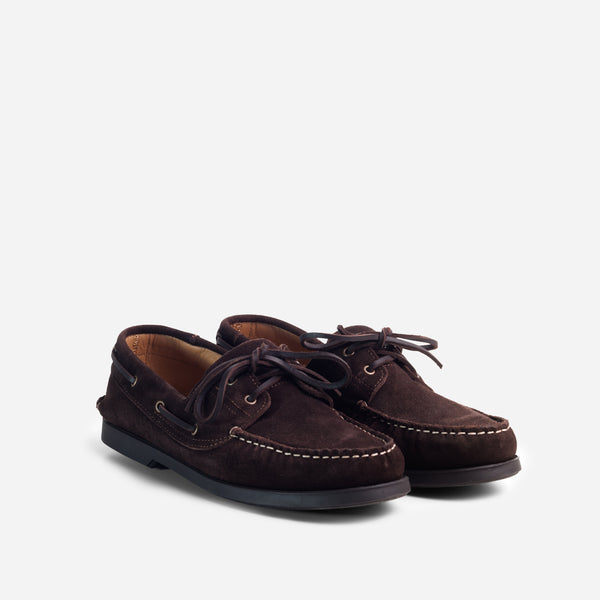 Arrow Moccasin Gloucester Boat Shoe Suede - Brown