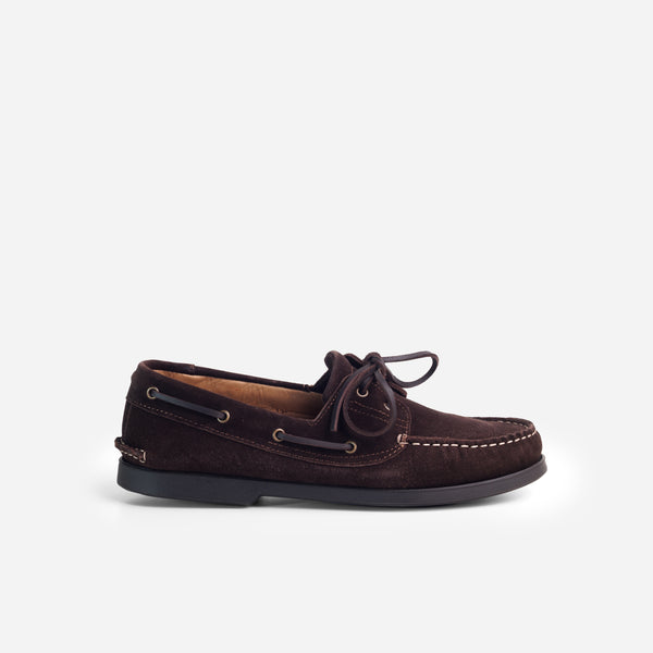 Arrow Moccasin Gloucester Boat Shoe Suede - Brown