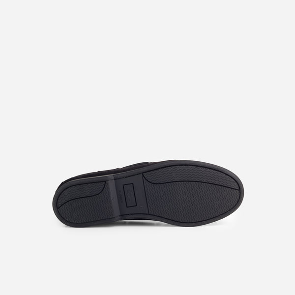 Arrow Moccasin Gloucester Boat Shoe Suede - Black