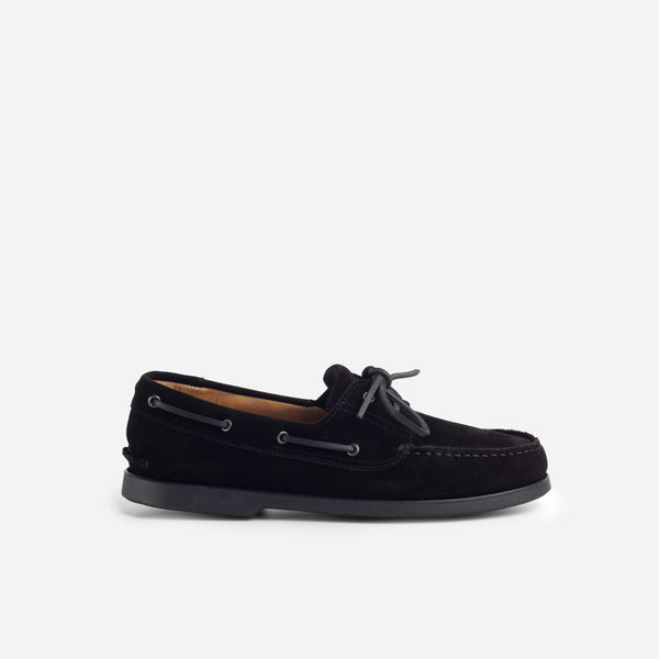 Arrow Moccasin Gloucester Boat Shoe Suede - Black