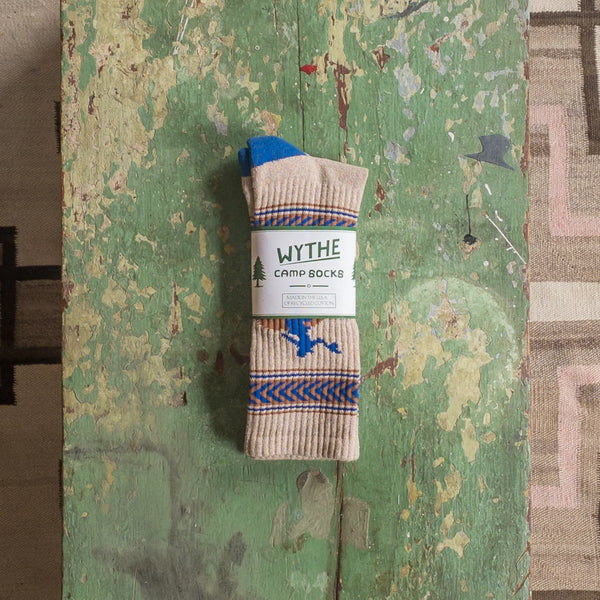 Wythe Recycled Cotton Jacquard Socks - Bucking Bronc