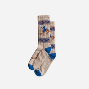 Wythe - Wythe Recycled Cotton Jacquard Socks - Bucking Bronc -  - Main Front View