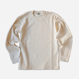 Wythe - WAFFLE THERMAL LONG SLEEVE TEE - CREAM -  - Main Front View