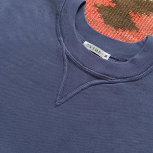 Wythe - Wythe Cotton Crewneck Sweatshirt - Faded Navy -  - Alternative View 1
