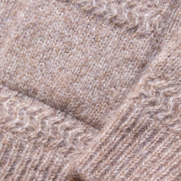 ALPACA HANDMADE COWICHAN CARDIGAN - ARMADILLO