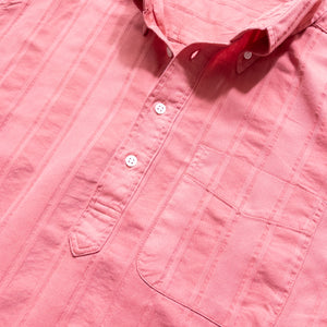 Wythe - FRENCH HICKORY POPOVER SHIRT - POPPY RED -  - Alternative View 1