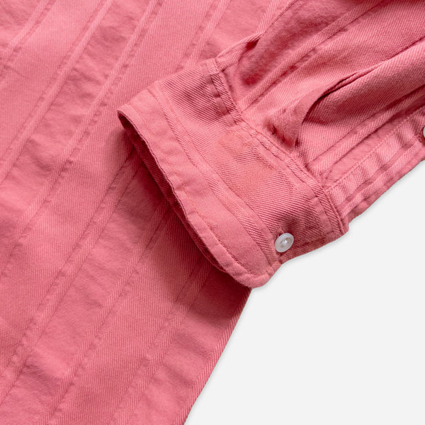 FRENCH HICKORY POPOVER SHIRT - POPPY RED