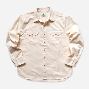 Wythe - HBT OFFICERS SHIRT - BUTTERMILK -  - Main Front View