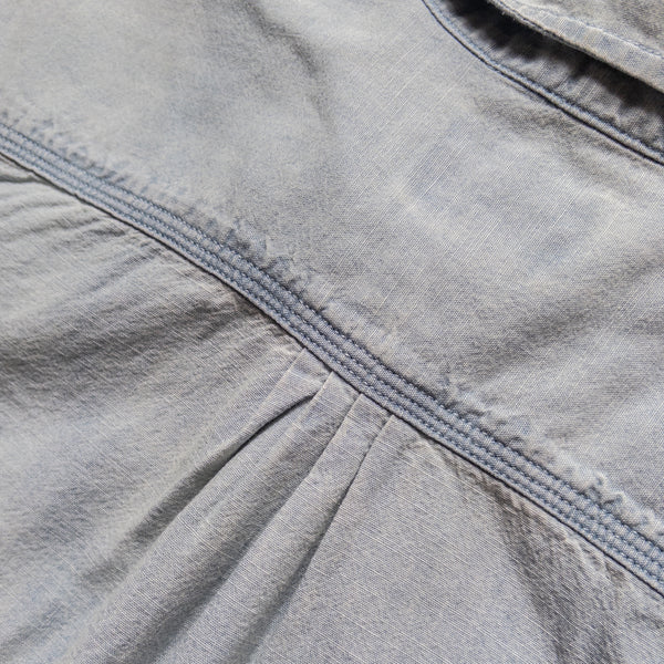 EMBROIDERED CHAMBRAY SHIRT - WASHED AND FADED