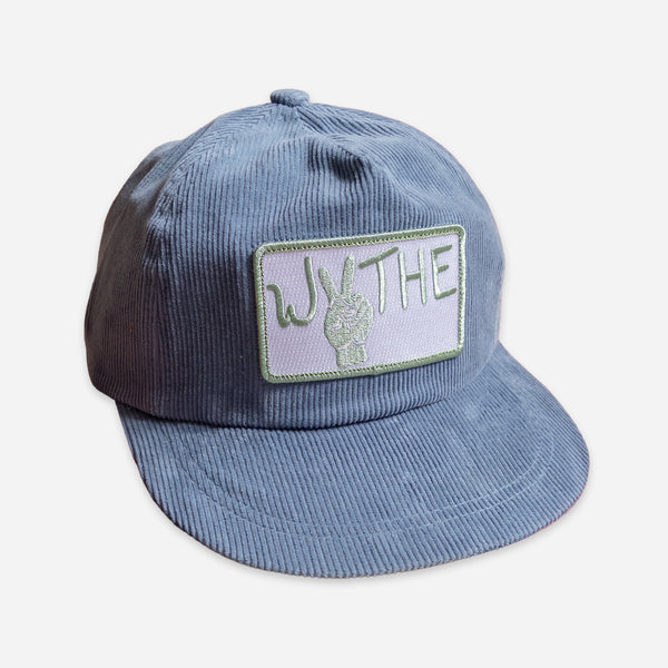PEACE PATCH CORD CAP - CORNFLOWER