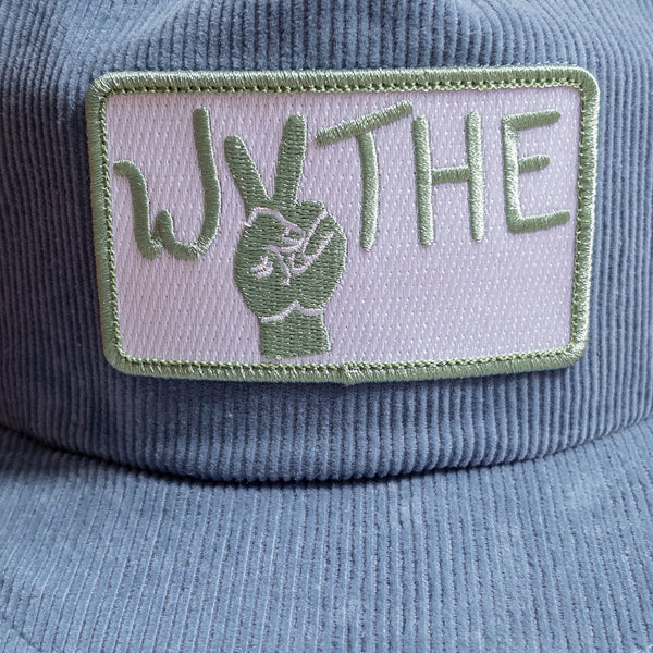 PEACE PATCH CORD CAP - CORNFLOWER