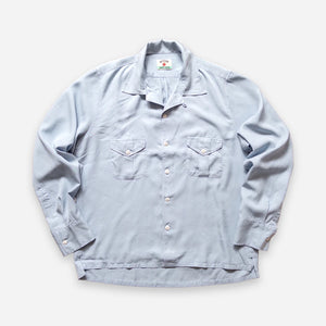 Wythe - TENCEL PATIO SHIRT - FADED BENCH BLUE -  - Main Front View