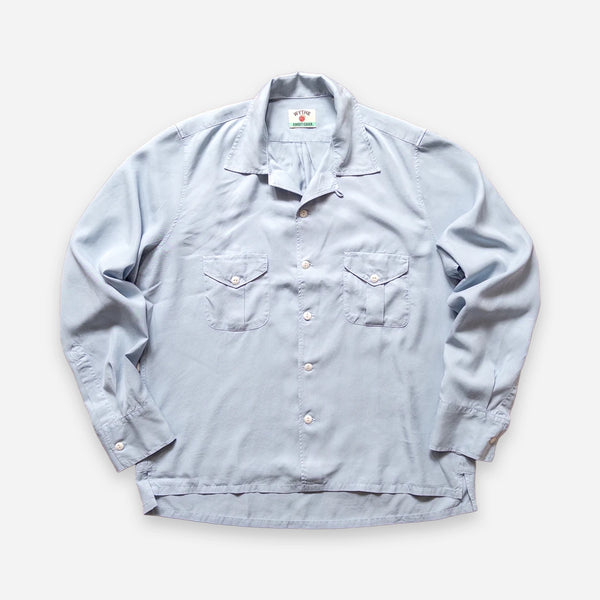 TENCEL PATIO SHIRT - FADED BENCH BLUE