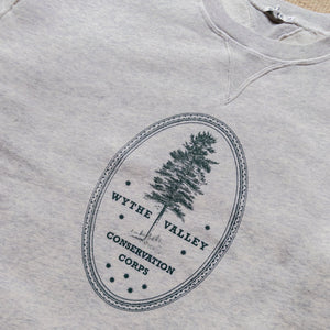 Wythe - Wythe Cotton Crewneck Sweatshirt - Heather Grey -  - Alternative View 1