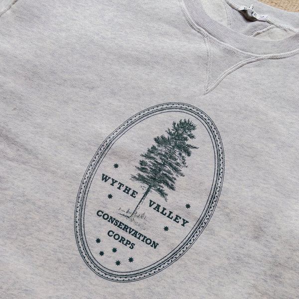 Wythe Cotton Crewneck Sweatshirt - Heather Grey