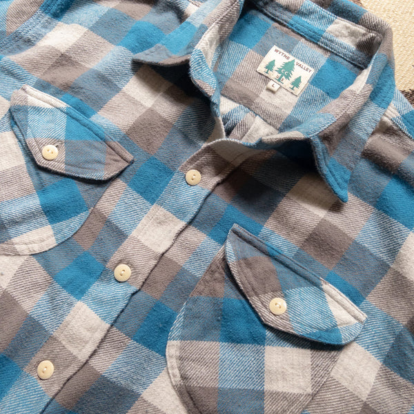 Wythe Washed Flannel Workshirt - Glacier Plaid